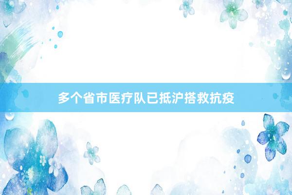 多个省市医疗队已抵沪搭救抗疫